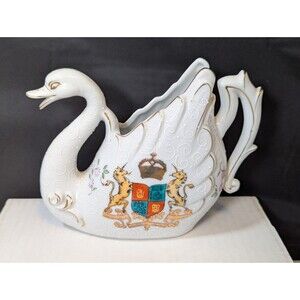 Vintage 1950's LENWILE ARDALT Pottery Royal Crest SWAN Made IN Japan 6052